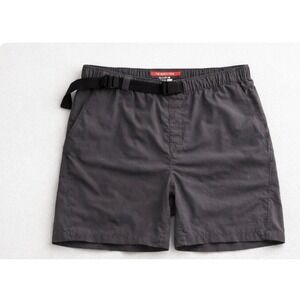 The North Face Mens XXL Class V Belted Shorts Dark Grey Charcoal Hiking Outdoor